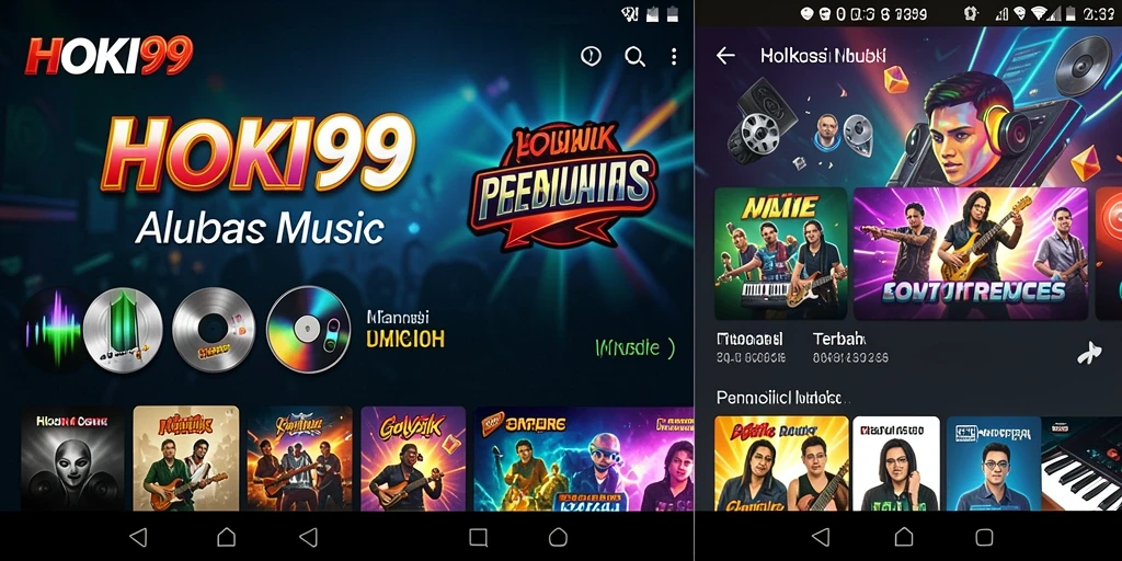 Tampilan gameplay HOKI99 dengan pengguna menikmati musik dan fitur interaktif.