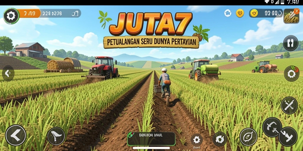 Tampilan menarik dari gameplay JUTA7 yang penuh warna dan detail.
