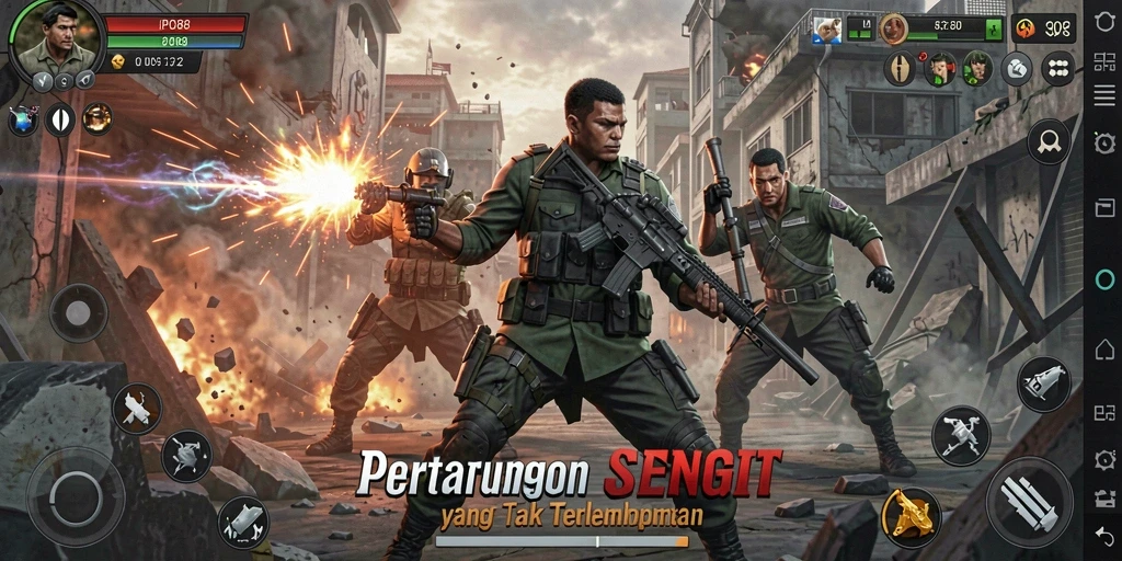 Screenshot LPO88 menampilkan aksi pertarungan yang intens dan mendebarkan.