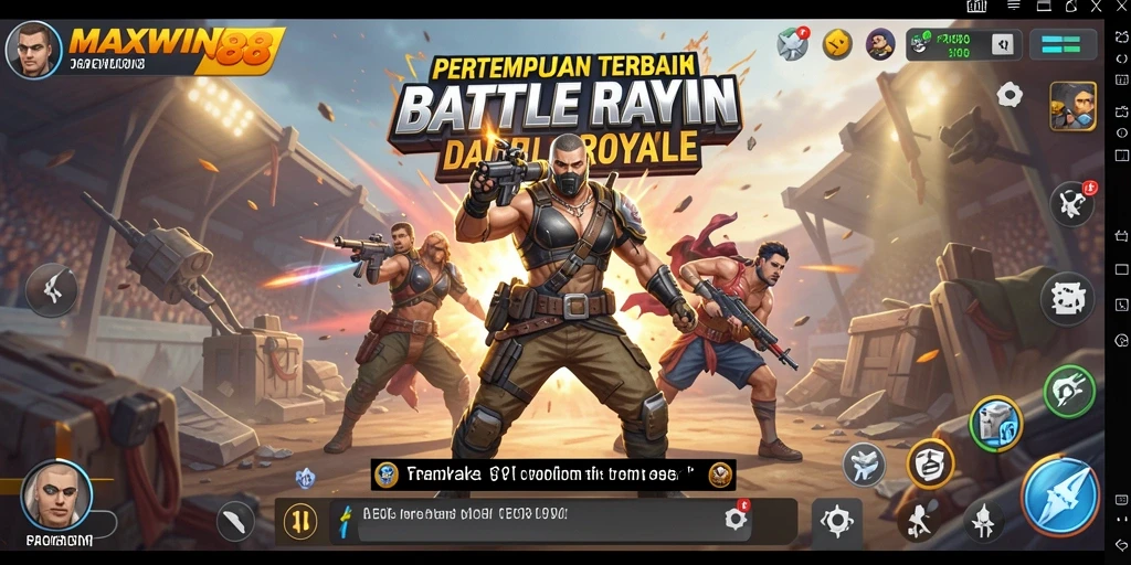 Gameplay seru dalam <strong>MAXWIN88</strong>, aksi Battle Royale yang mendebarkan.