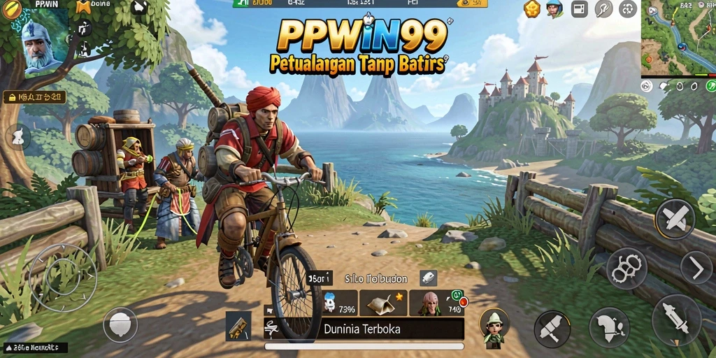 Tampilan utamanya menampilkan gameplay Open World yang menarik dan memukau.