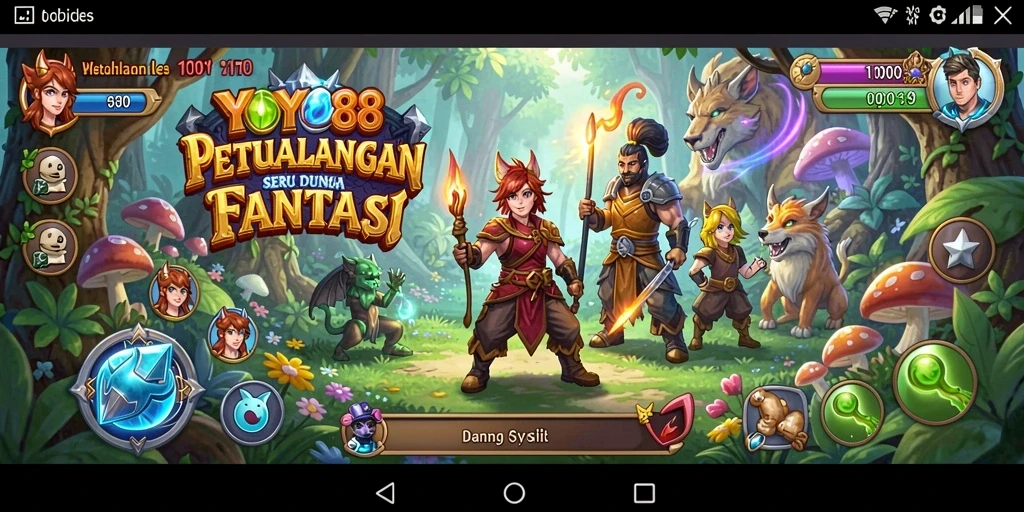 Screenshot gameplay YOYO88 dengan aksi seru dan karakter menakjubkan.